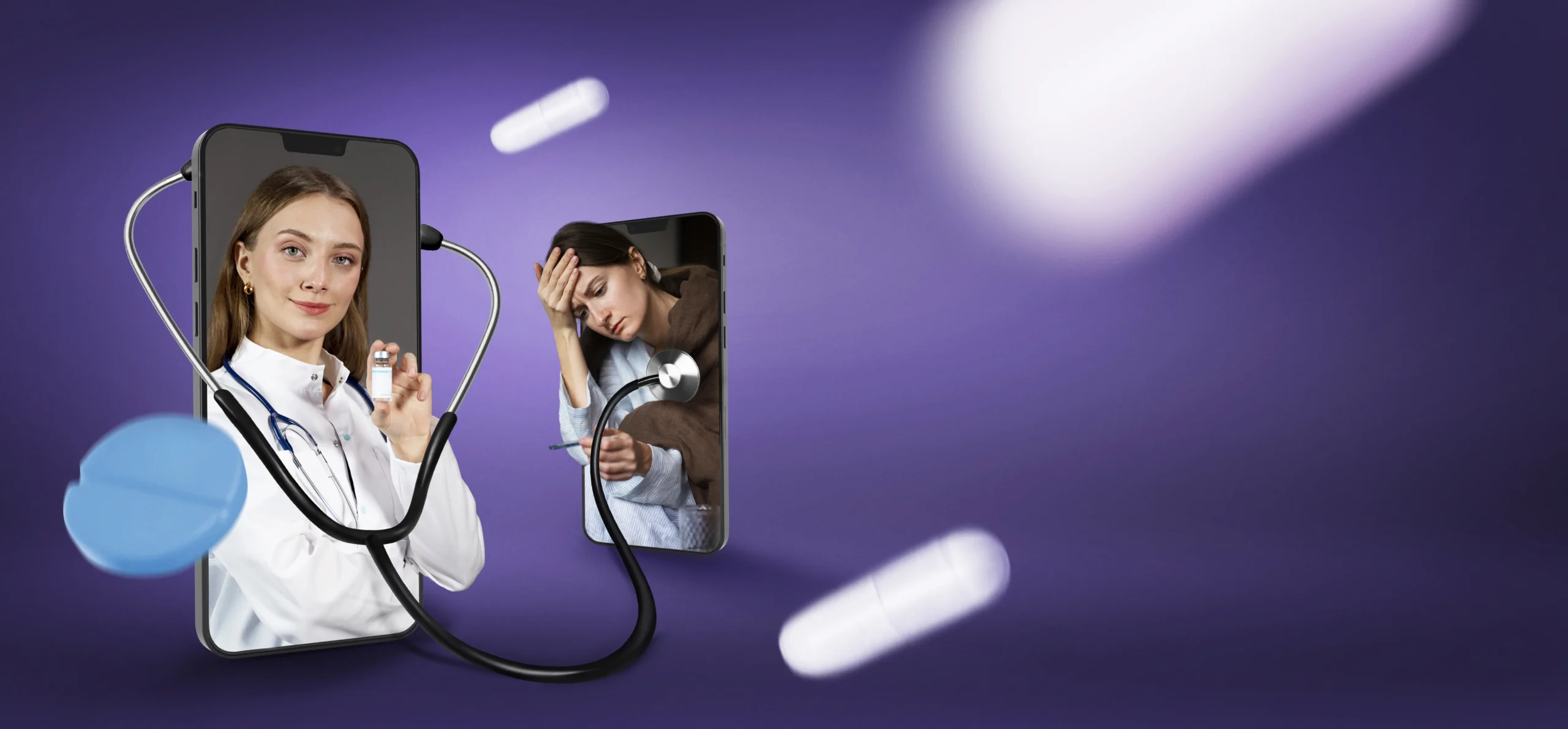 طبيب يقوم بمتابعة حالة المريض عن طريق ميديلاكس عن بعد